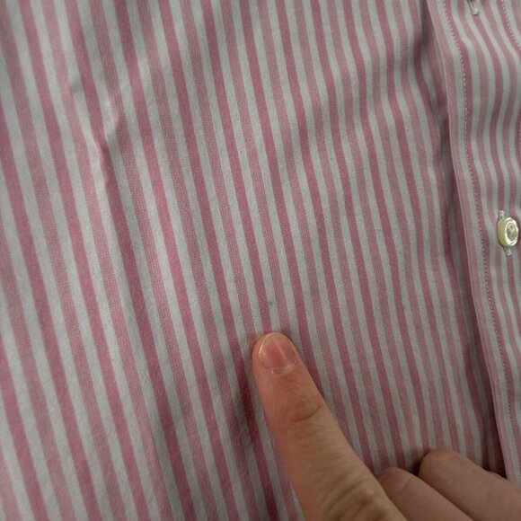 Brooks Brothers Pink 16 36 Cotton Striped Non-Iron Regent Men Shirt Long Sleeve - Picture 15 of 16